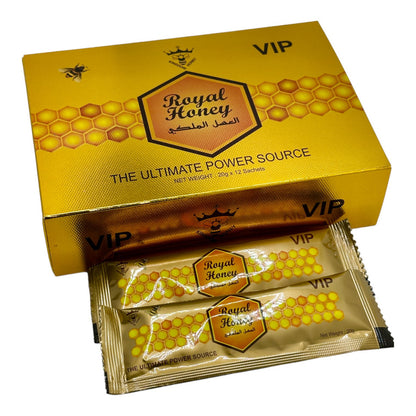 Royal Honey VIP Gold Ultimate Original Herbal Mixed Paste 20 Gr x 12 Sachets